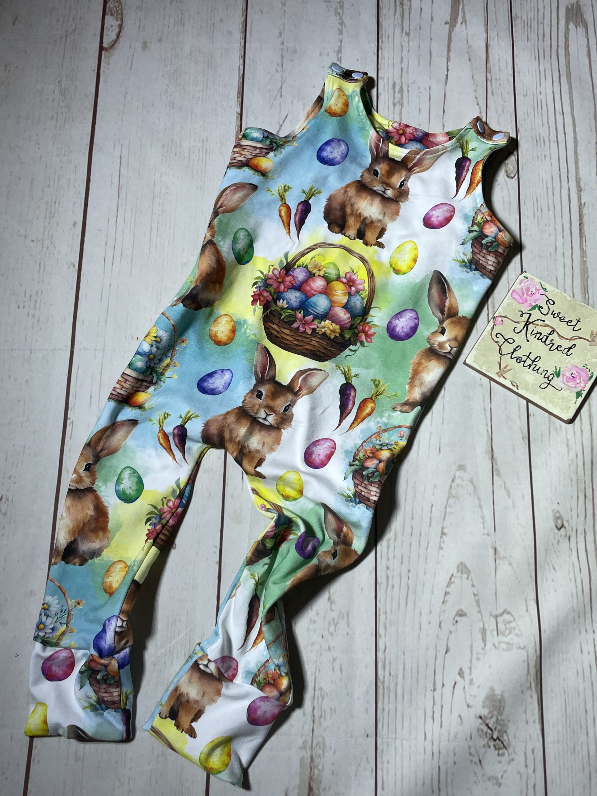 Easter bunny rabbit romper, pastel bunny romper - Image 2