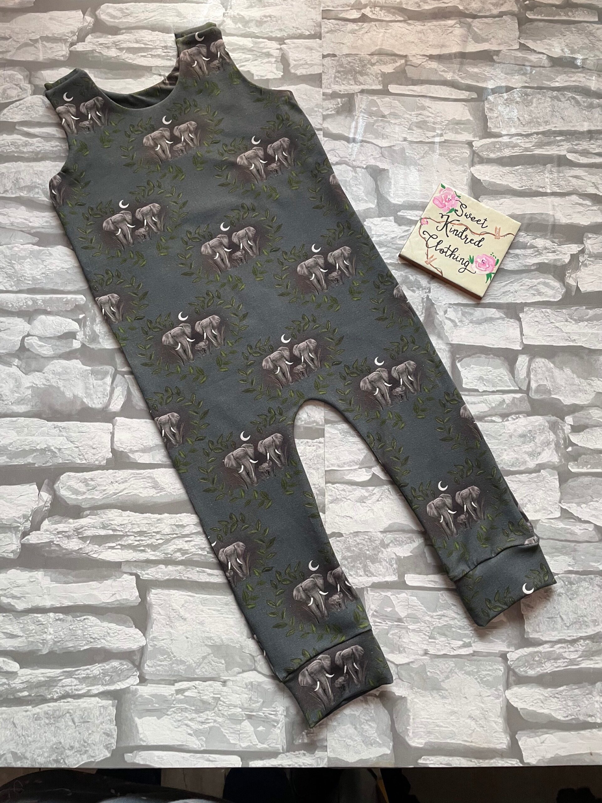 Elephant romper, Elephant kids romper, unisex baby clothing