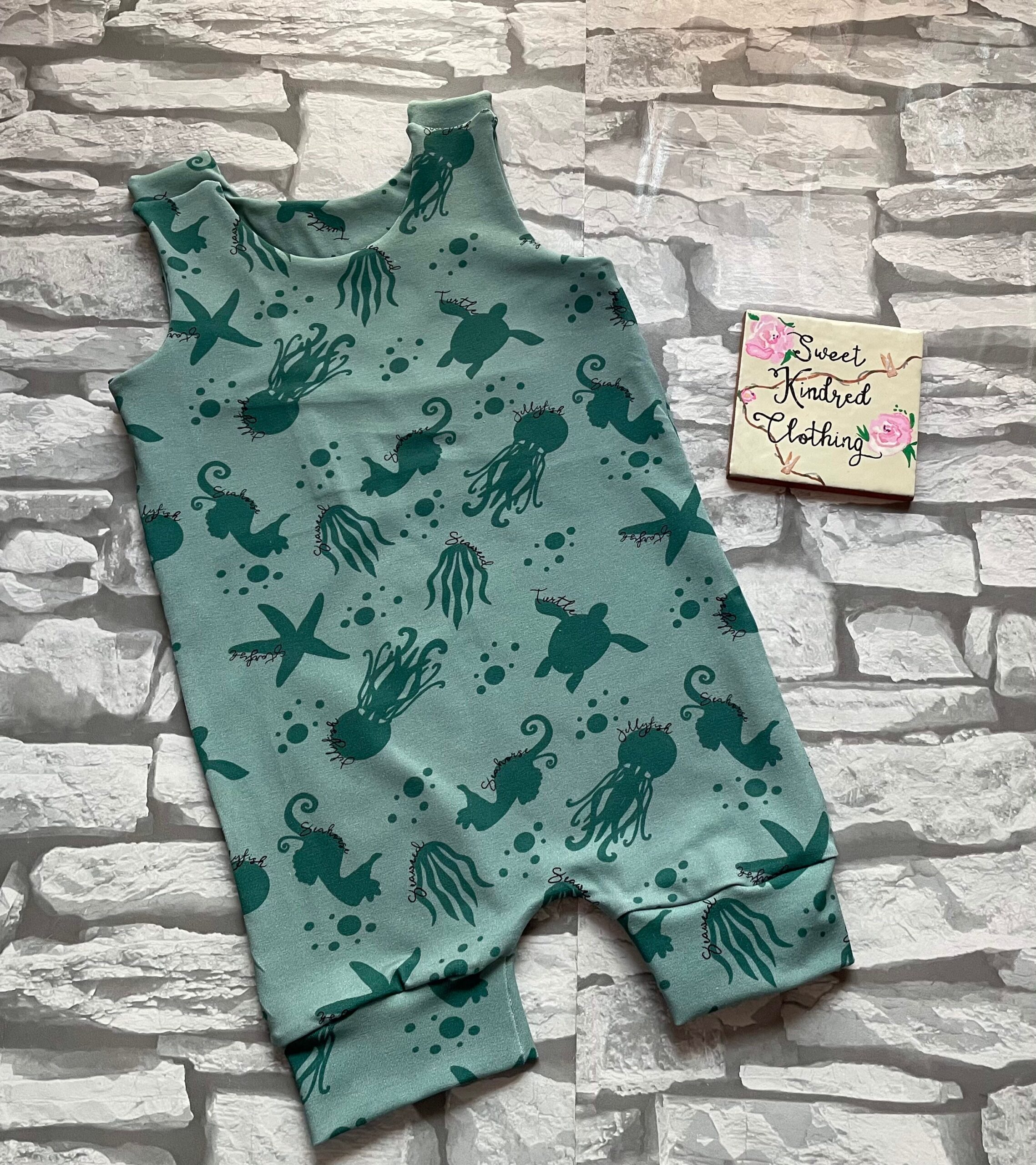 Sea life Romper, short summer romper