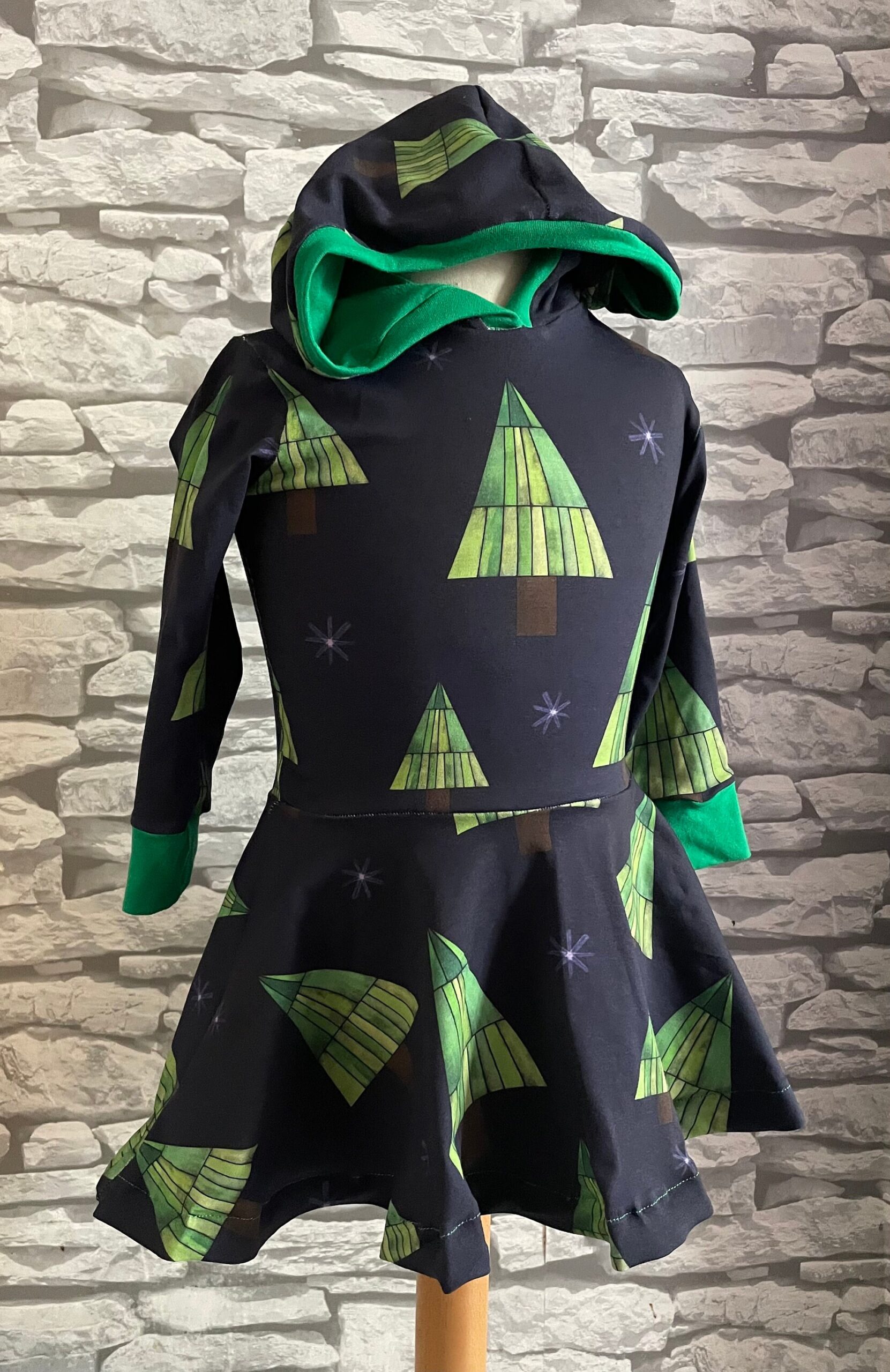 Christmas tree hooded skater dress - Image 2