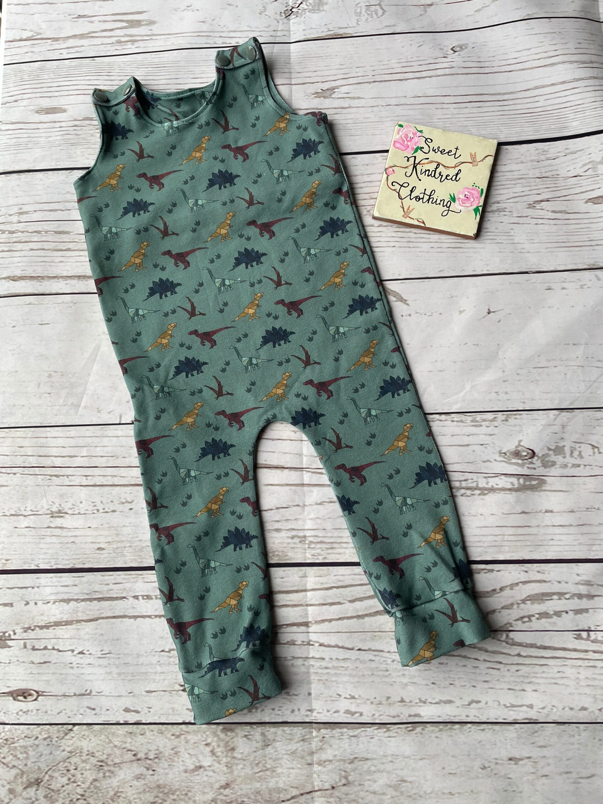 Dinosaur romper, baby toddler dinosaur romper, colourful dinosaur clothing