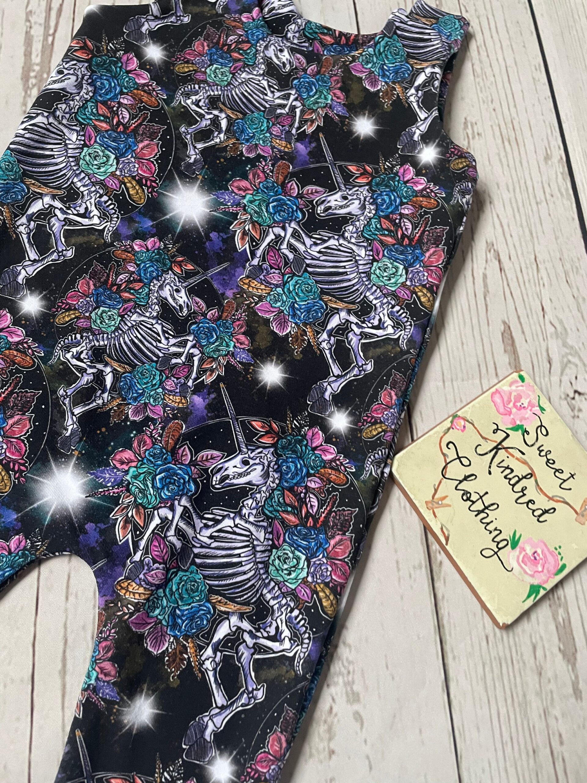 Unicorn romper, alternative unicorn, girls unicorn romper - Image 3