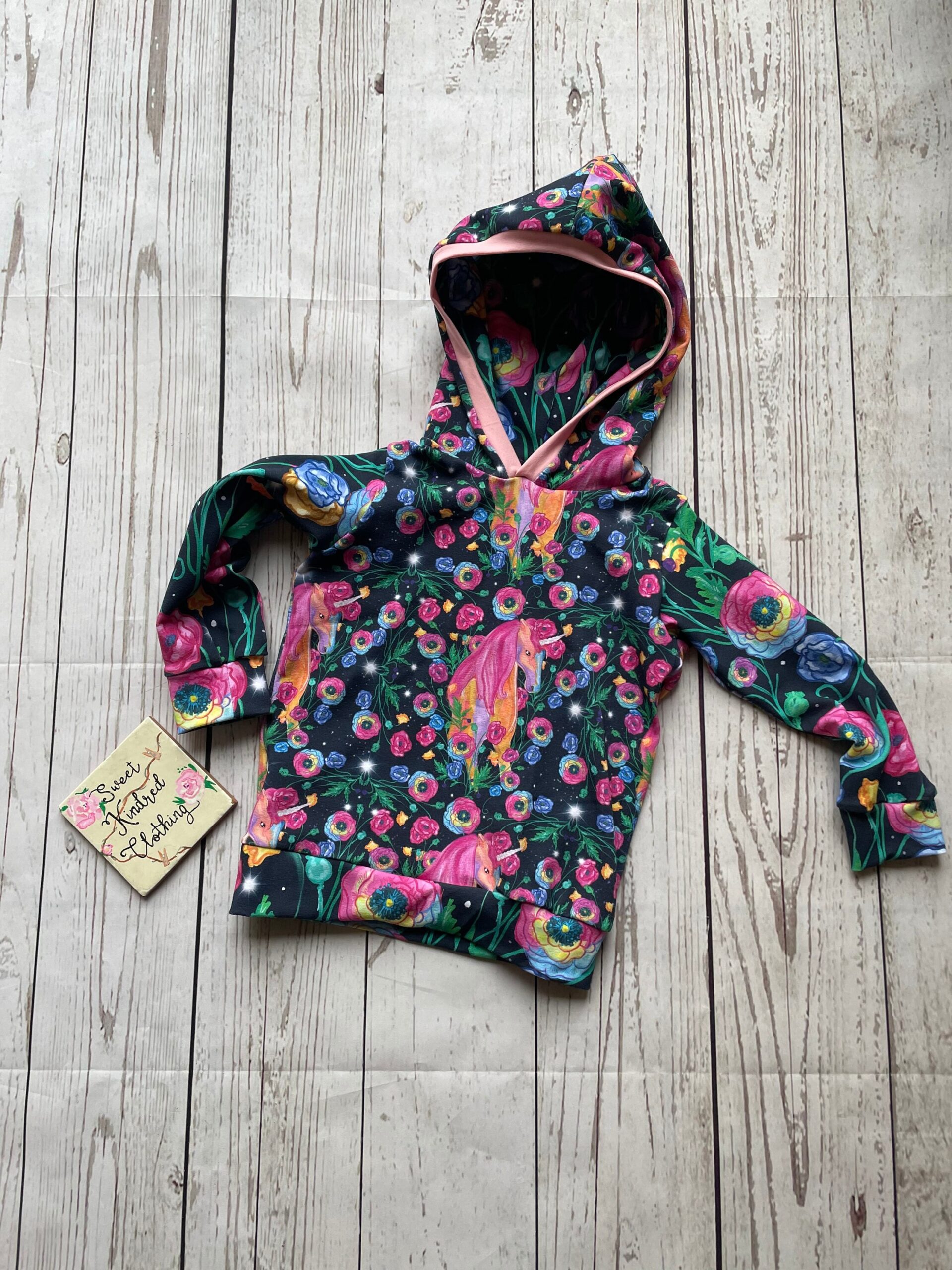 Unicorn hoodie, girls unicorn clothing - Image 2