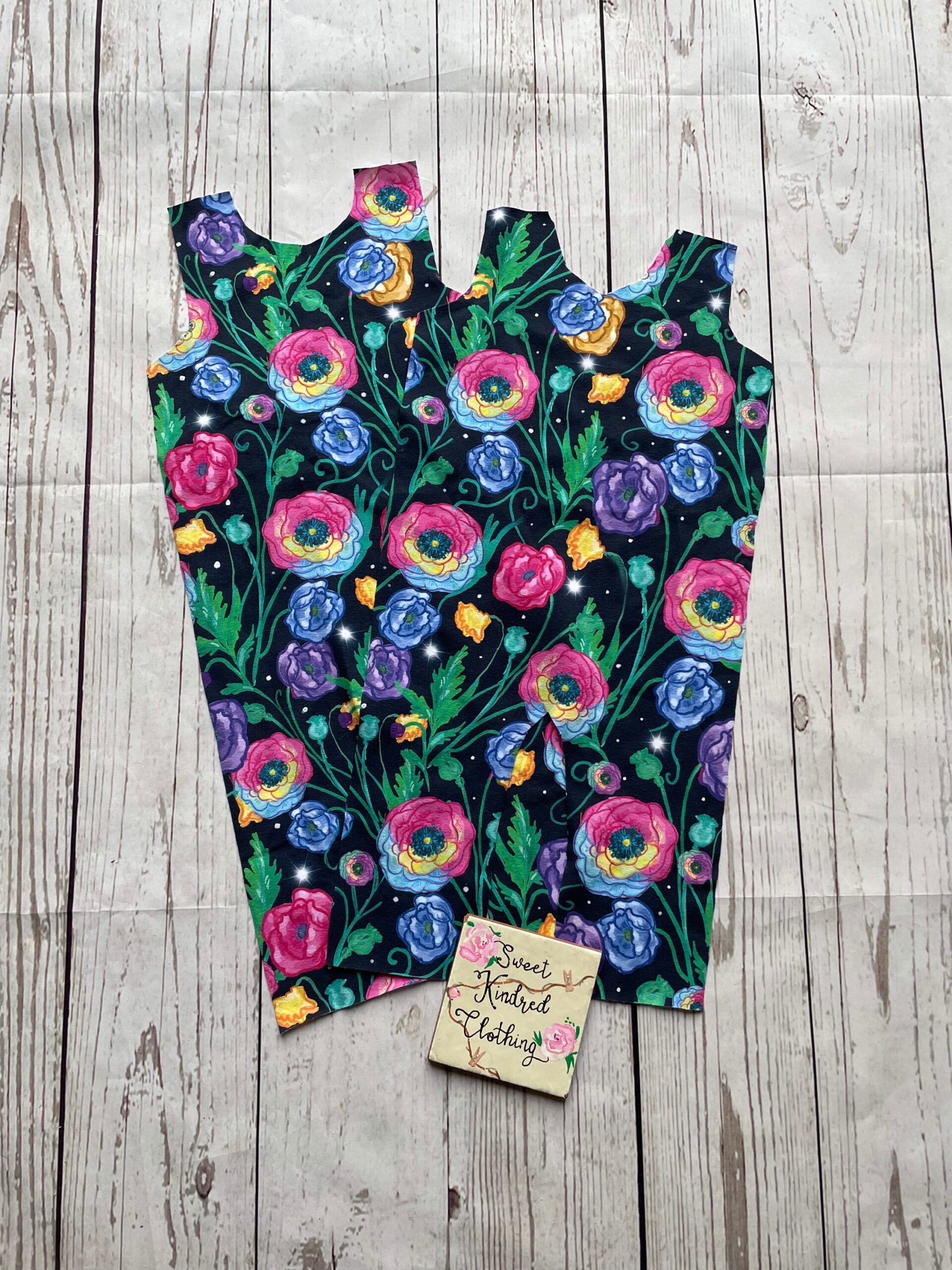 Poppy romper, colourful poppy romper, Girls colourful outfit - Image 9