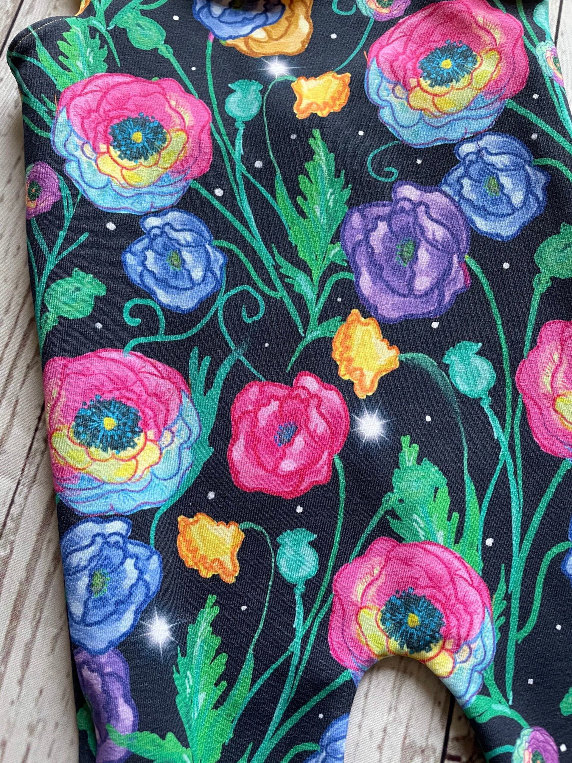 Poppy romper, colourful poppy romper, Girls colourful outfit - Image 2