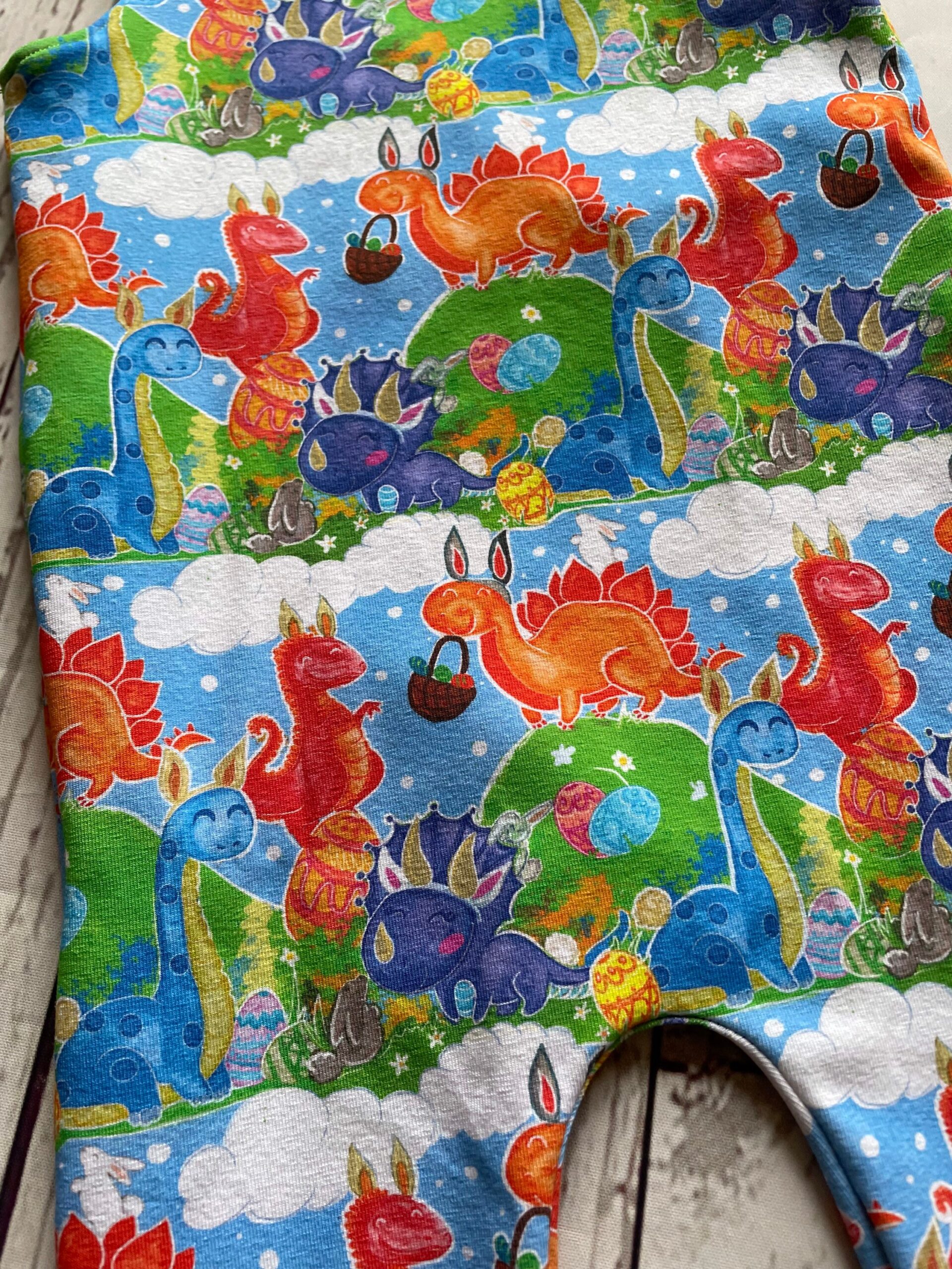 Easter dinosaur romper, babies Easter romper, colourful romper - Image 4