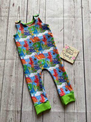 Easter dinosaur romper, babies Easter romper, colourful romper