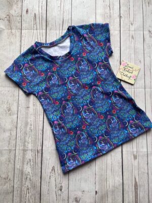 Peacocks ladies T-shirt, peacock print clothing,