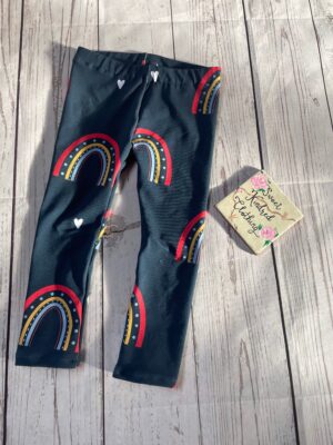 Navy rainbow leggings, unisex rainbow leggings, kids rainbow leggings