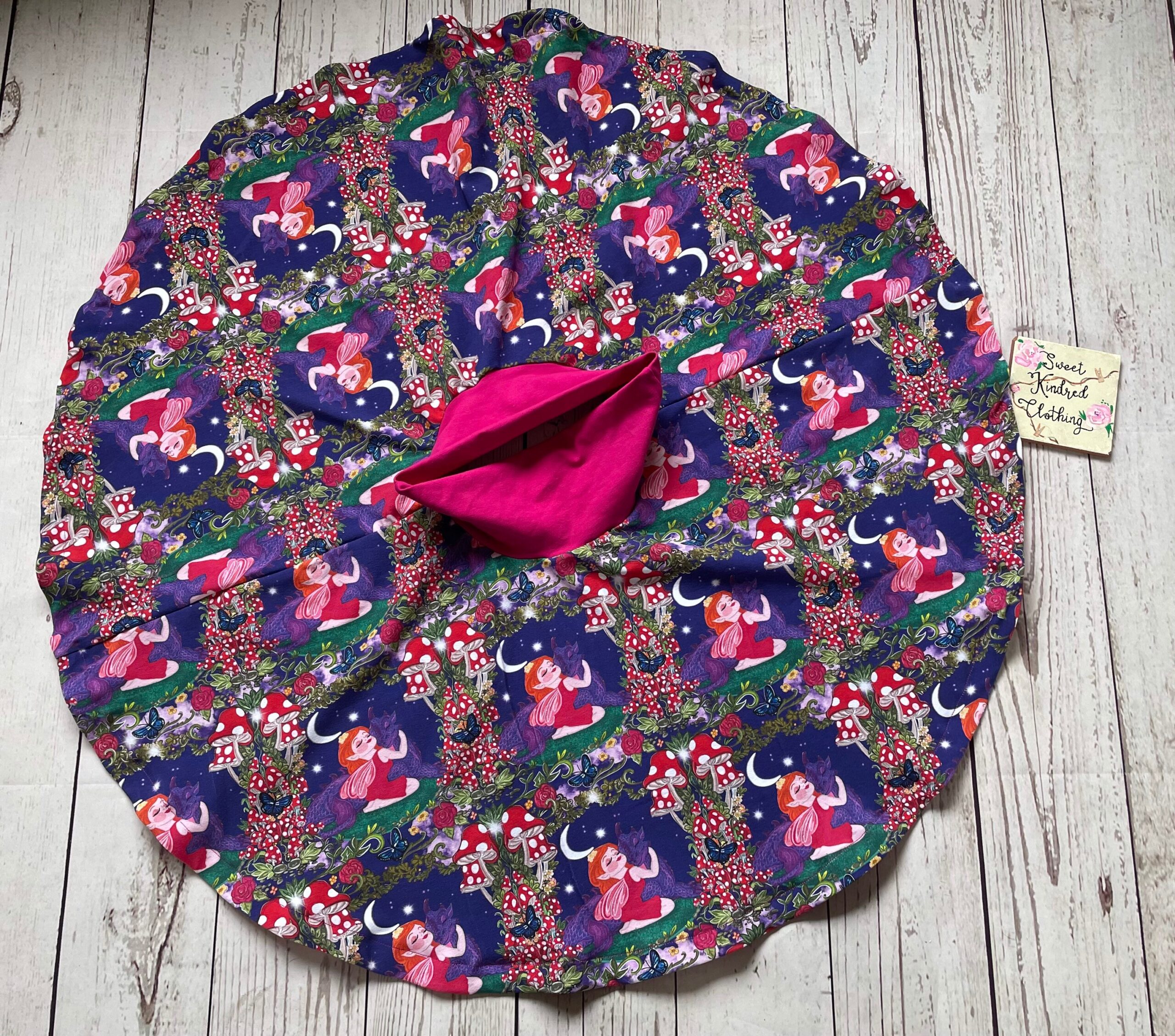 Fairy, toadstool and dragon twirly skirt