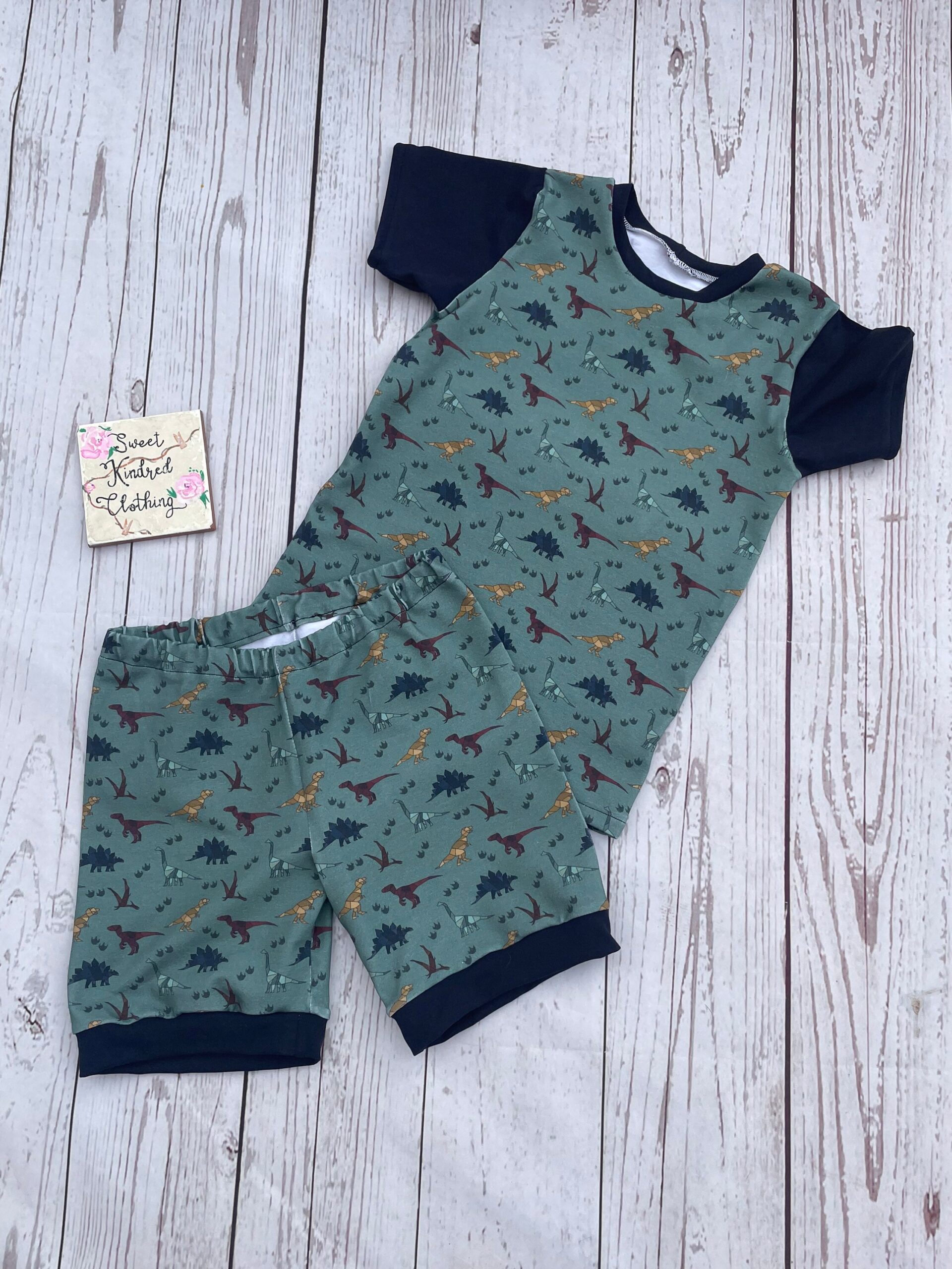 Dinosaur T-shirt and short set - Image 5