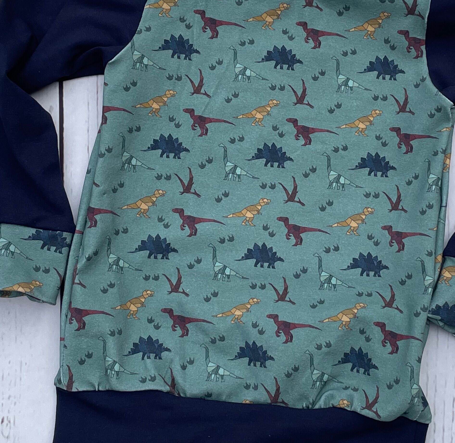 Dinosaur Jumper and legging set, matching dinosaur outfit, multicolour dinosaur set - Image 6