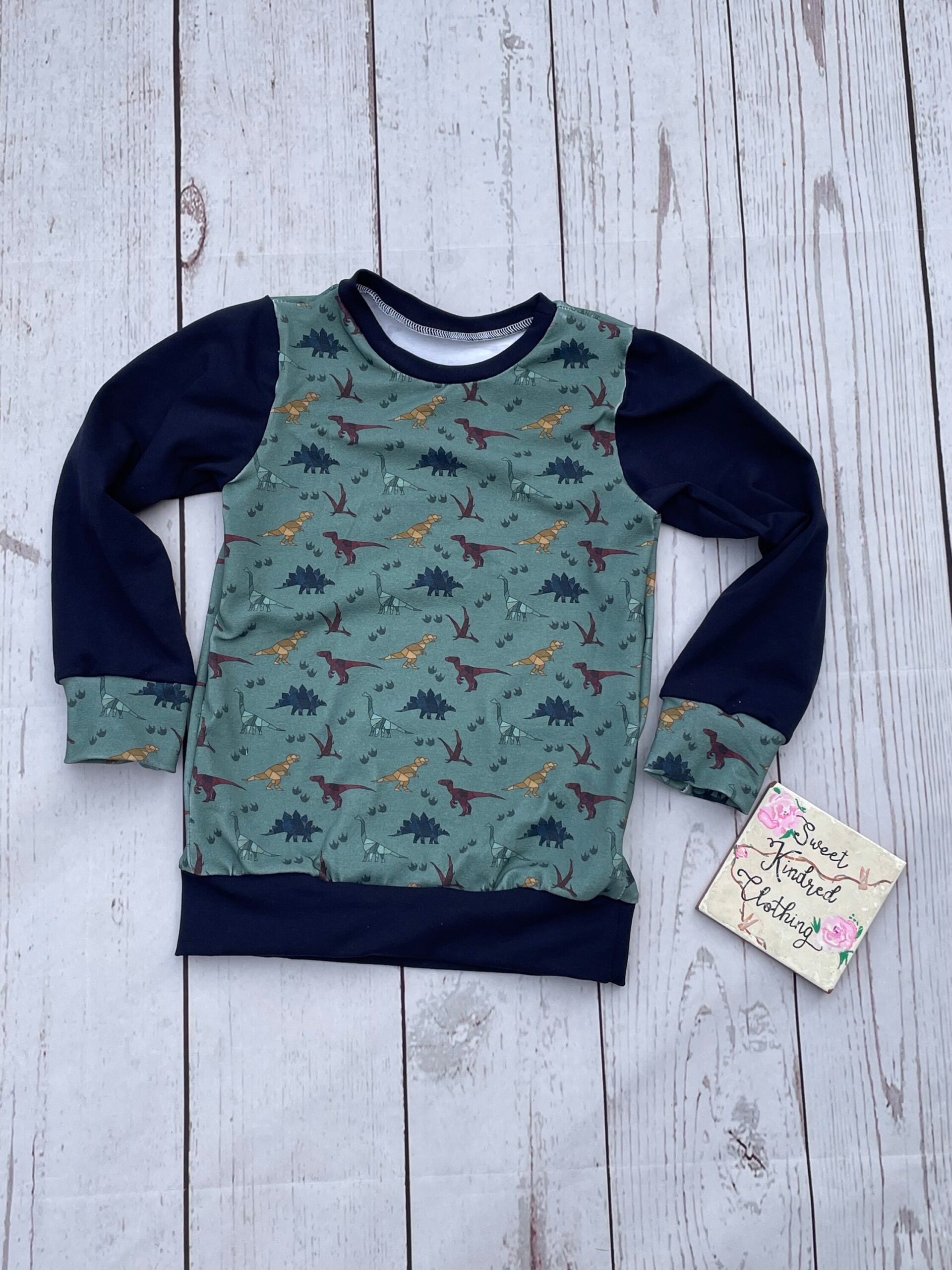 Dinosaur Jumper and legging set, matching dinosaur outfit, multicolour dinosaur set - Image 3