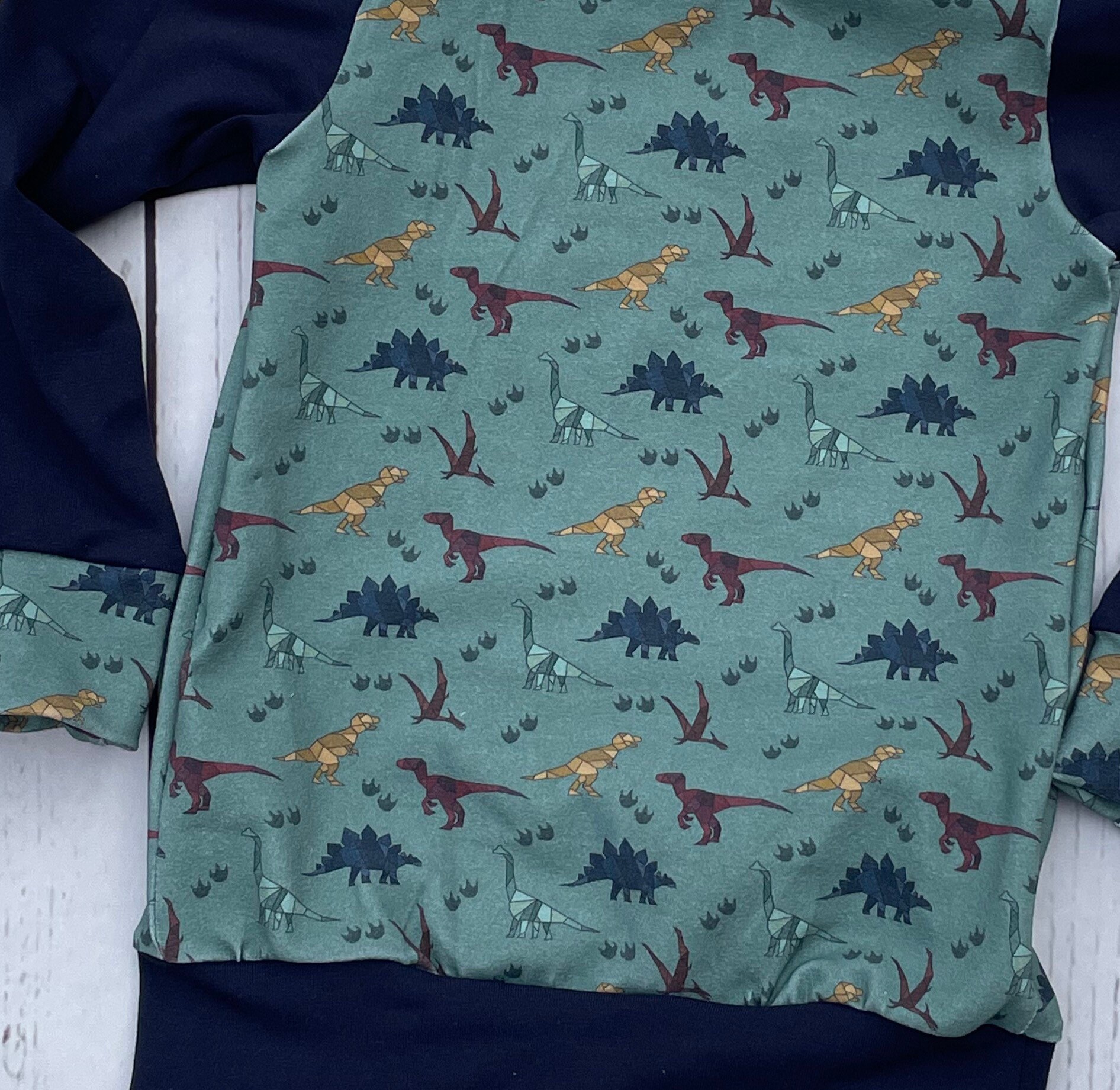 Dinosaur jumper, gender neutral, unisex geo Dino jumper - Image 3