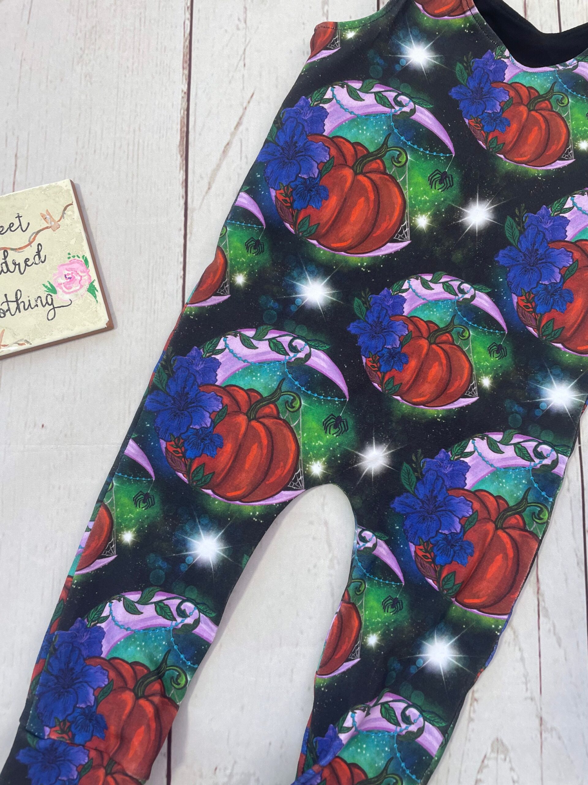 Pumpkin romper, Halloween autumn romper - Image 2