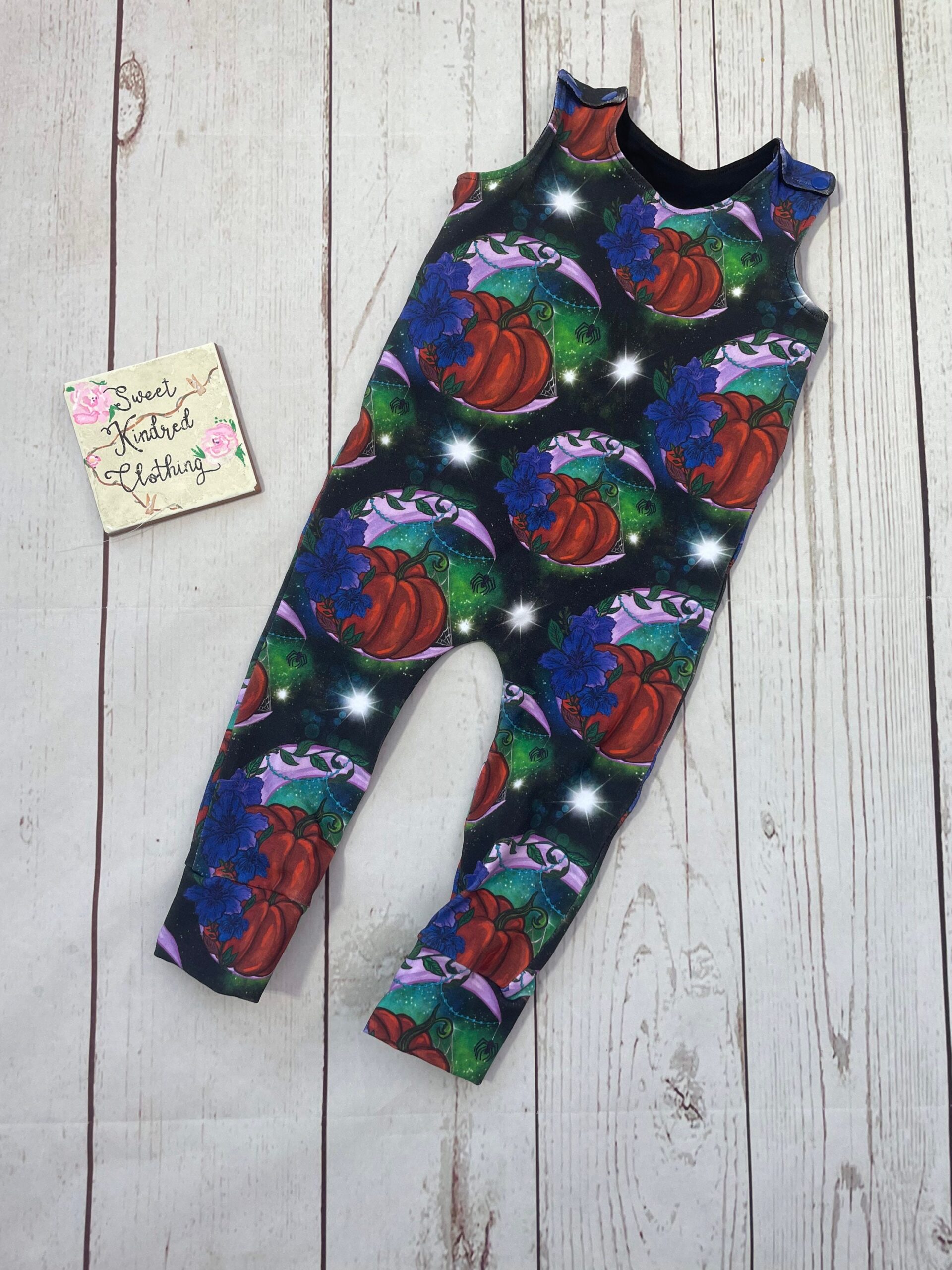 Pumpkin romper, Halloween autumn romper - Image 3