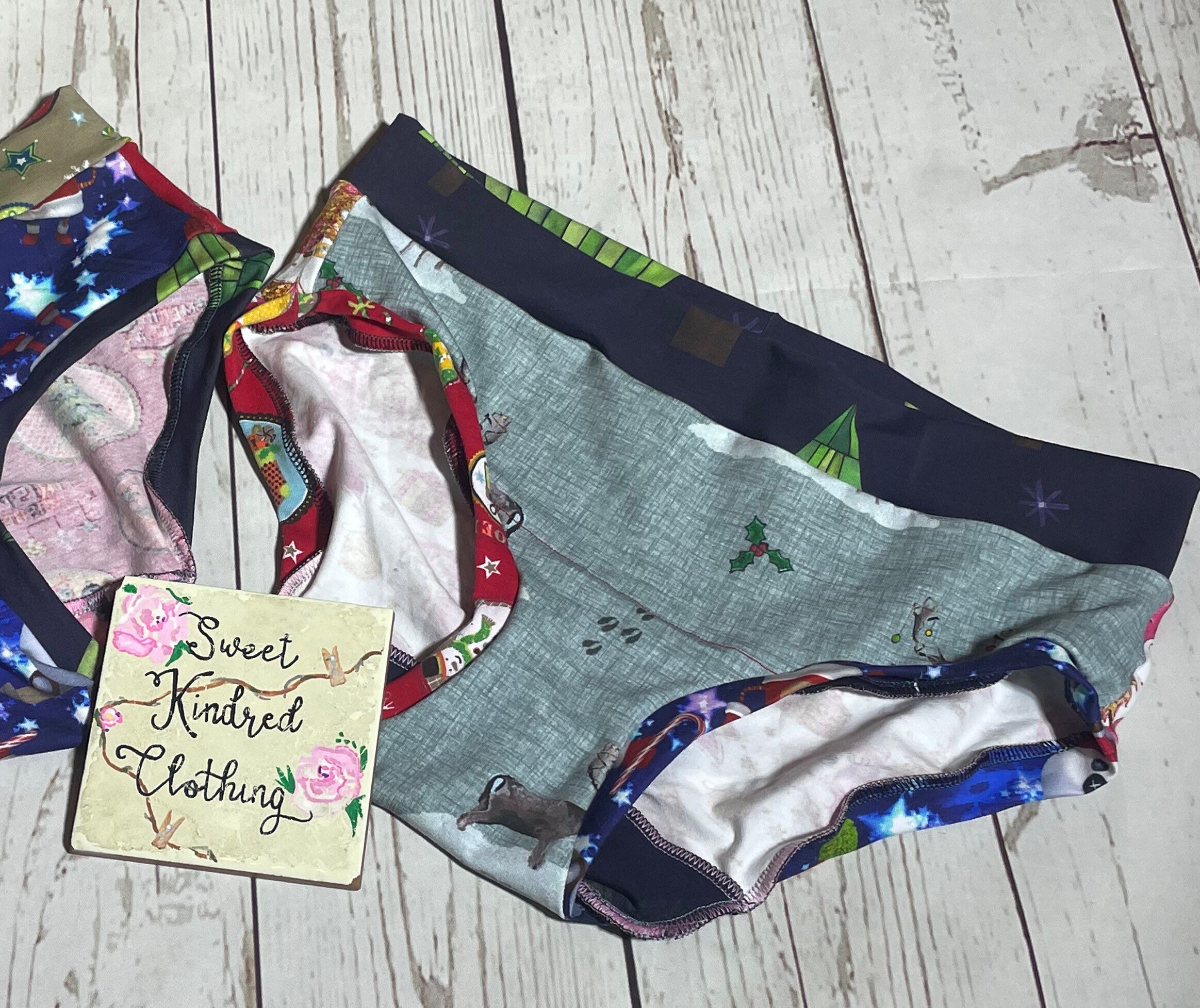 Girls pants, Children’s scrap pants set of 3, children’s handmade underwear, surprise pants - Image 3