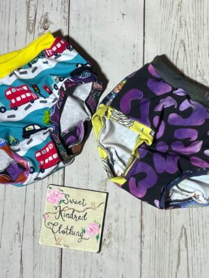 Girls pants, Children’s scrap pants set of 6, children’s handmade underwear, surprise pants