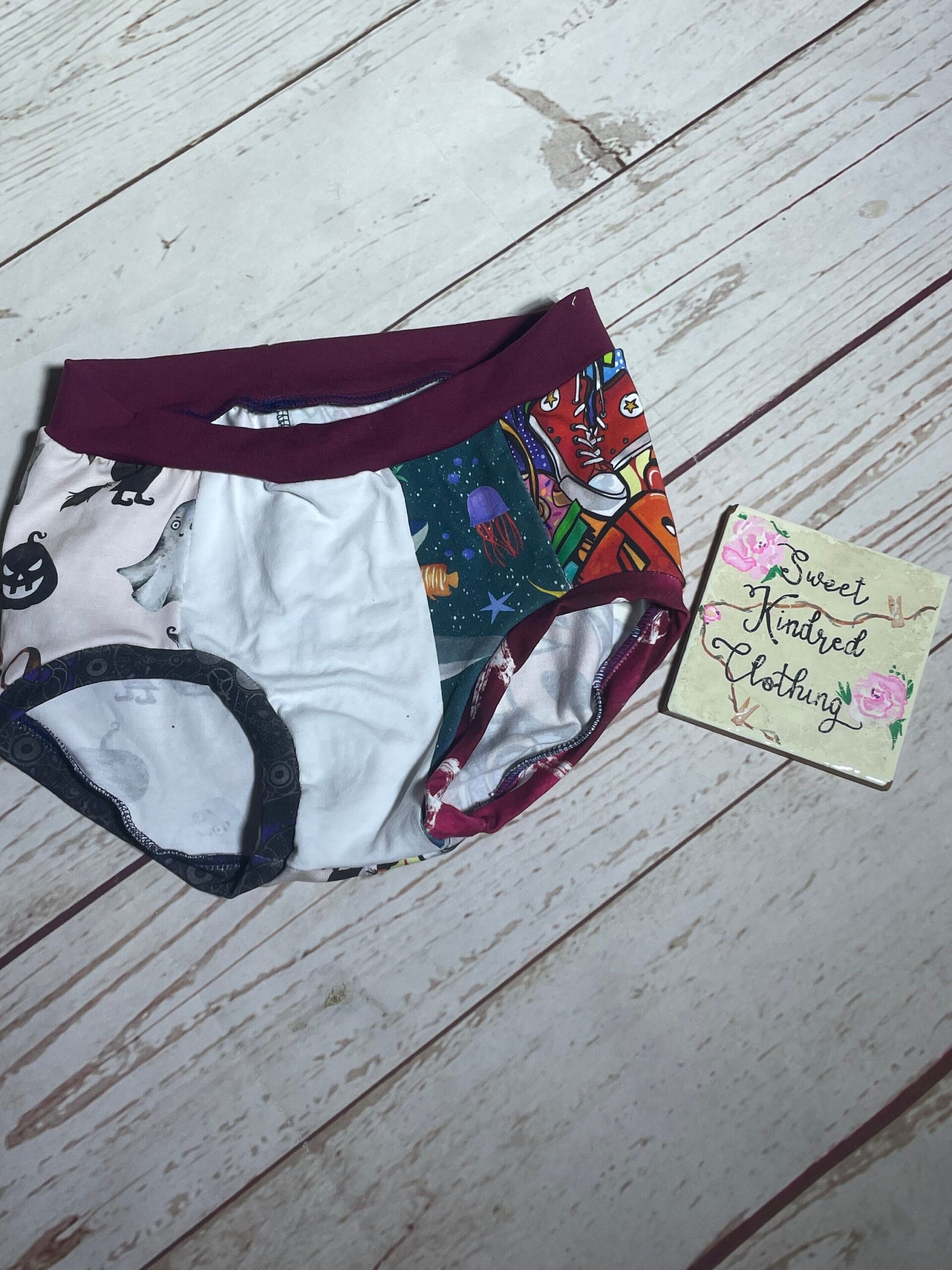 Boys pants, Children’s scrap pants set of 3, children’s handmade underwear, surprise pants - Image 4