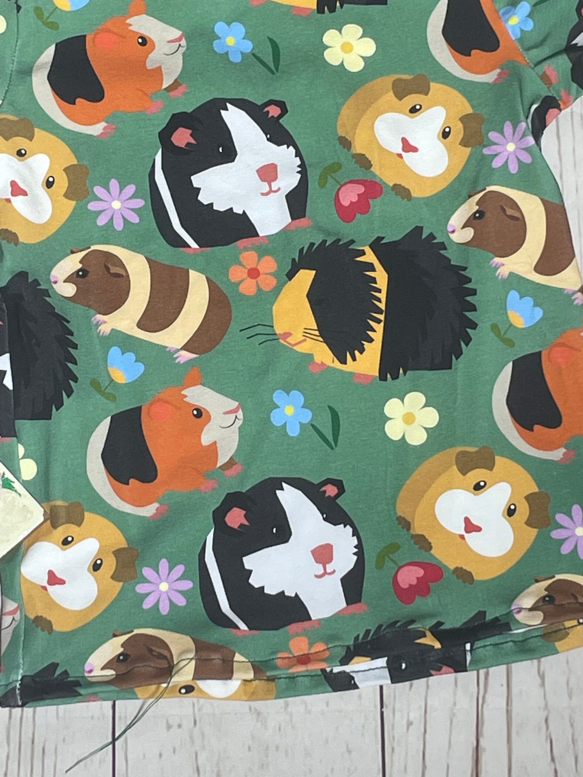 Green Guinea pig T-shirt, guniea pig clothing - Image 2