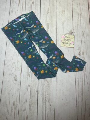 Sea life leggings, unisex children’s leggings, sea life clothing