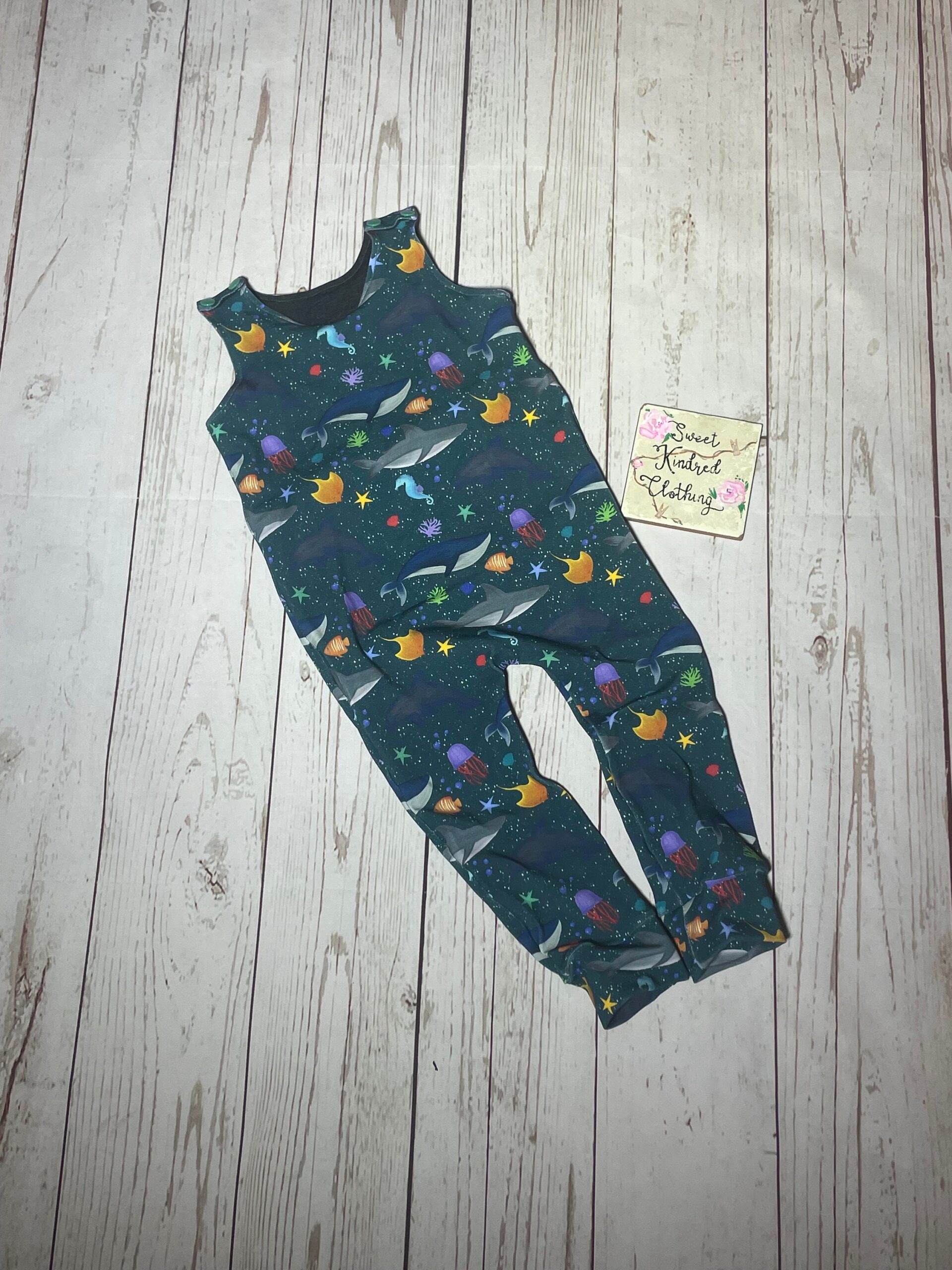 Sea life Romper, sea life baby clothing, unisex baby clothes
