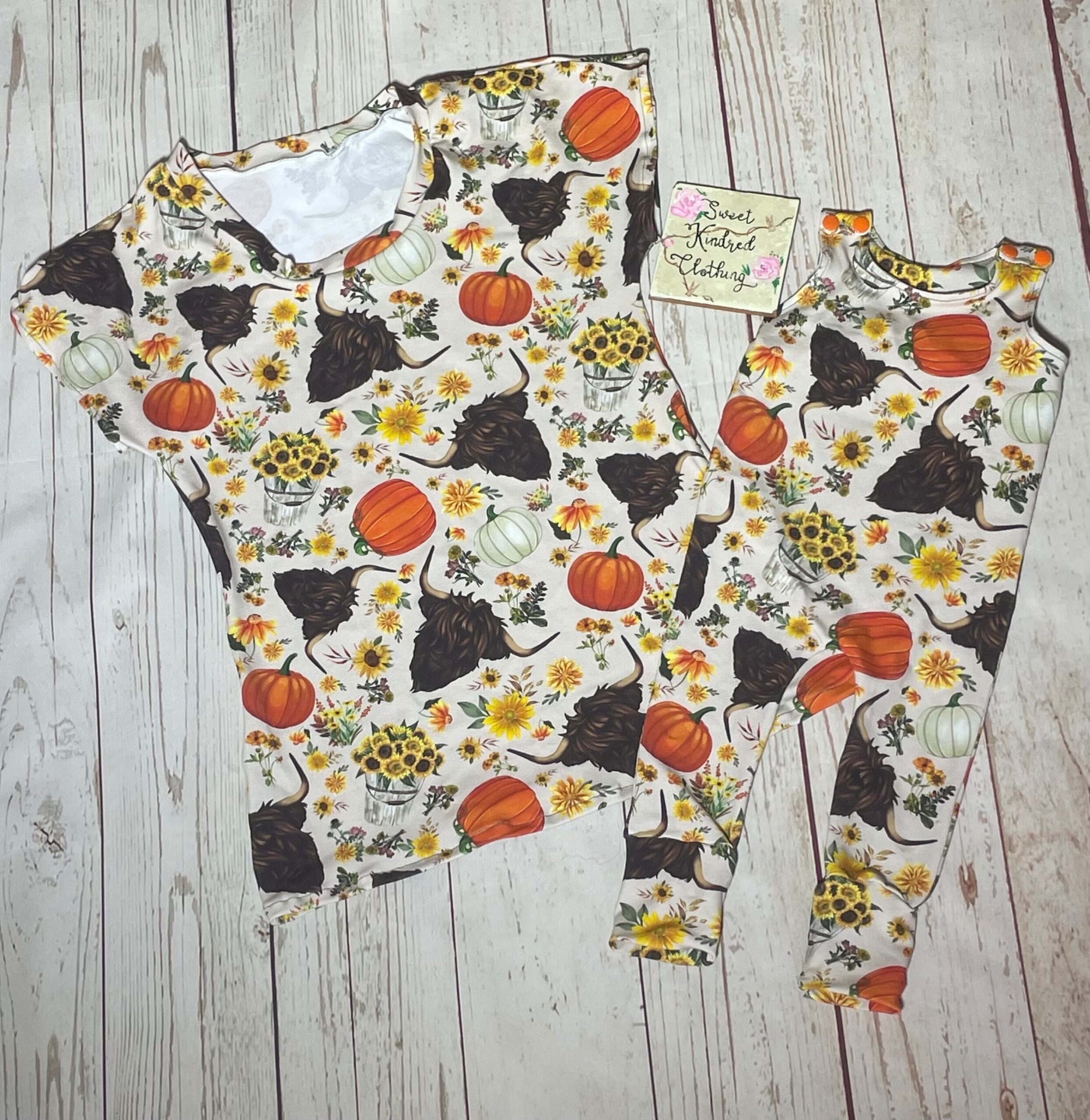 Highland Cow romper, autumn highland cow clothing - Image 5