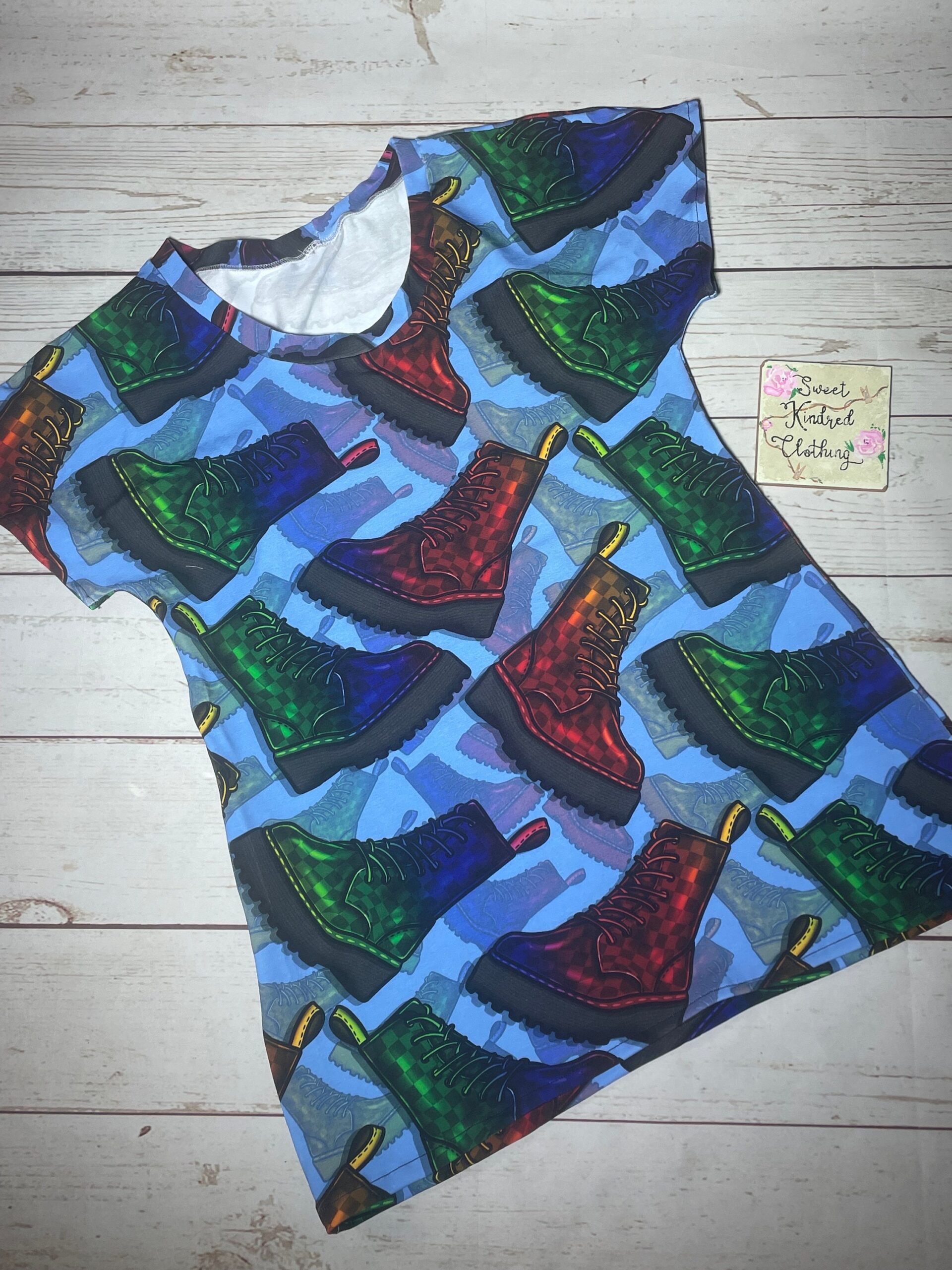 Boot t-shirt, adults tee, adults rainbow boot t shirt - Image 7