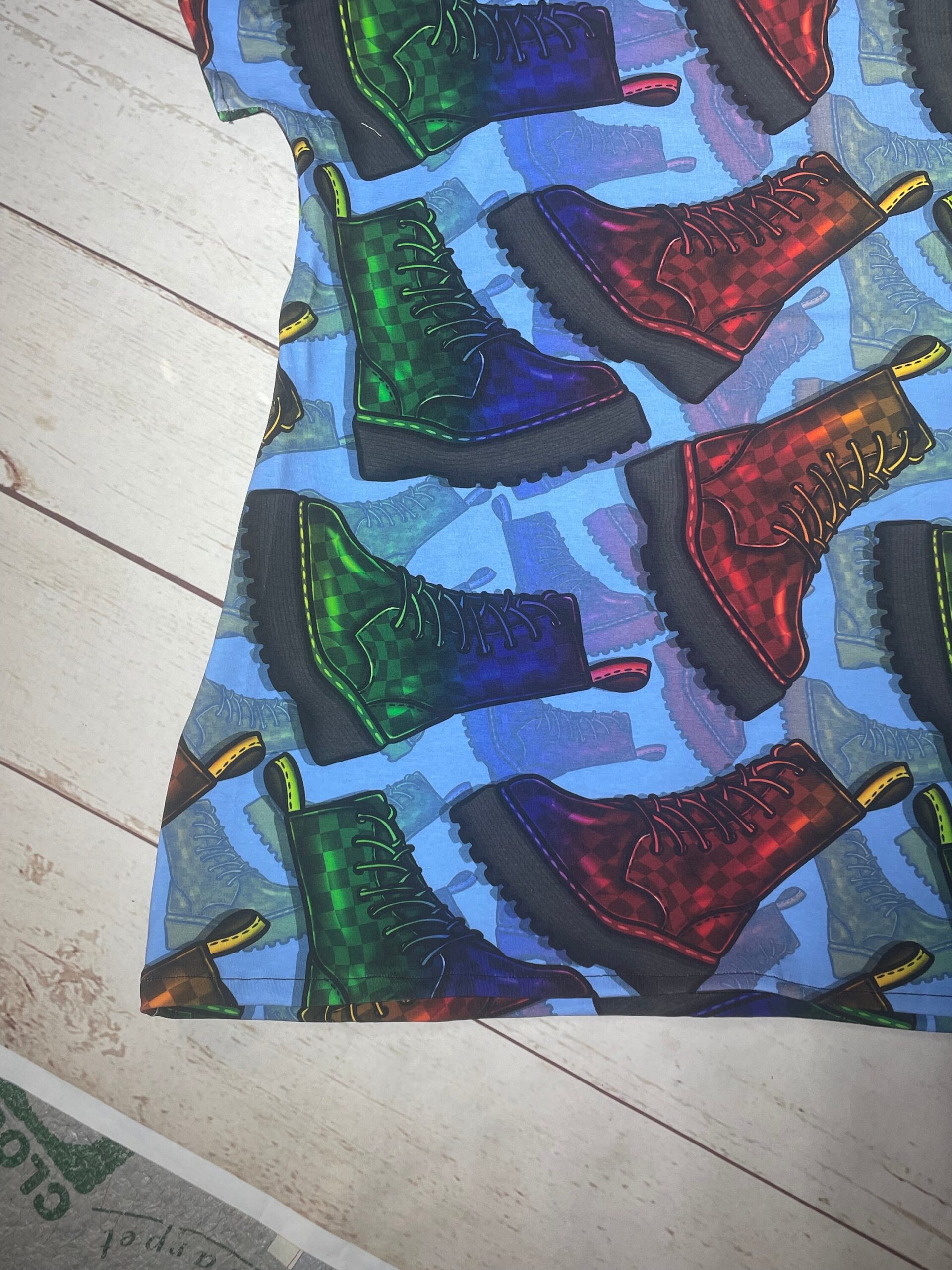 Boot t-shirt, adults tee, adults rainbow boot t shirt - Image 3