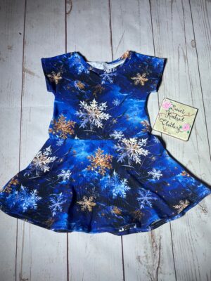 Snowflake dress, Christmas dress, children’s dress