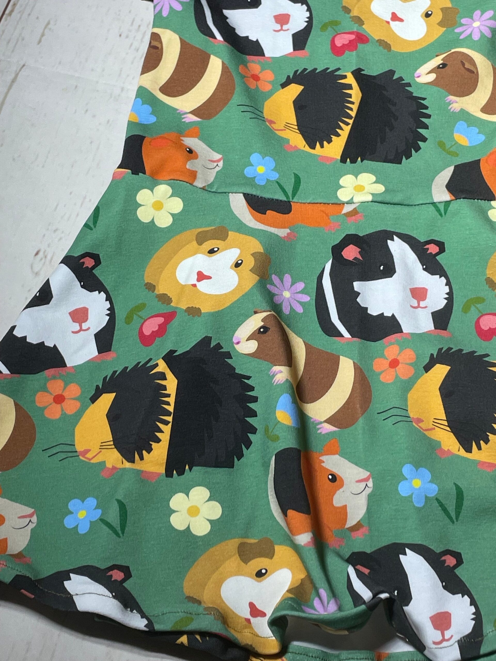 Guinea pig dress, green summer dress, Guinea pig print dress - Image 3