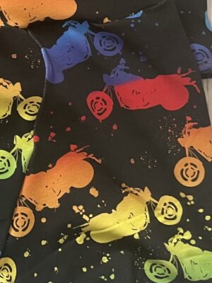 Rainbow motorbike adults tee loose fitting
