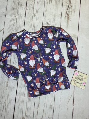Alternative Christmas gnome jumper purple