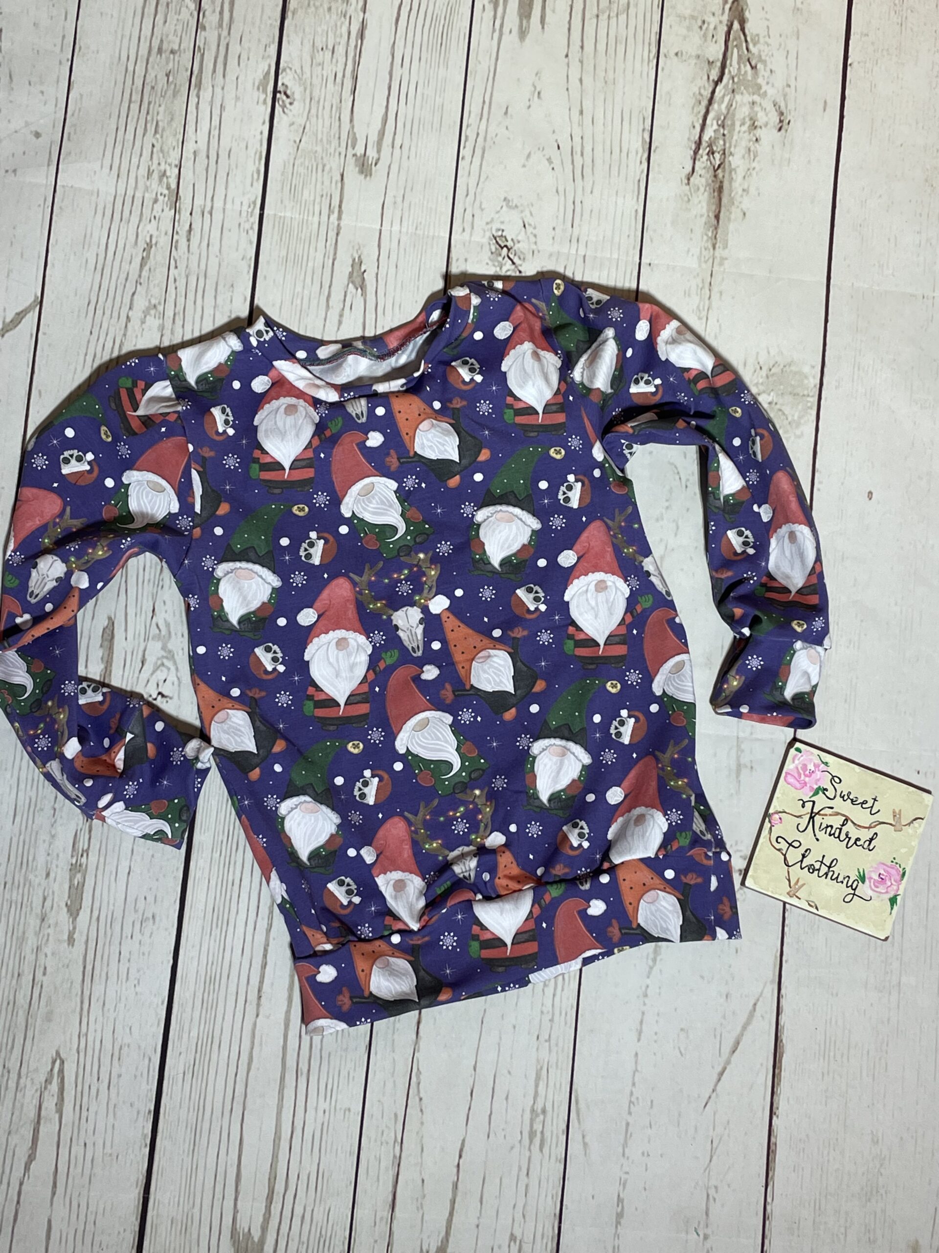 Alternative Christmas gnome jumper purple