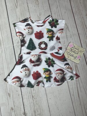 Santa, elf, snowman Christmas dress, children’s dress,