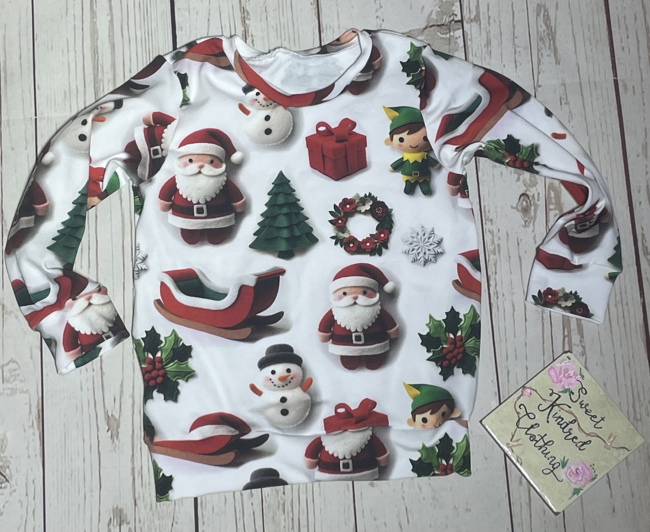 Santa, elf, snowman jumper