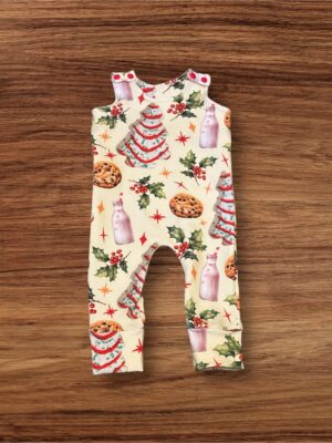 Cookies and milk romper, Christmas romper