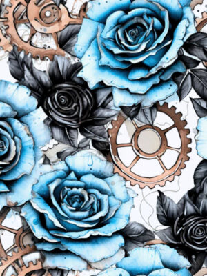 Blue steampunk tunic